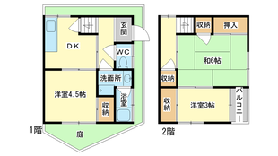 東五百住町　２戸１東側の物件間取画像